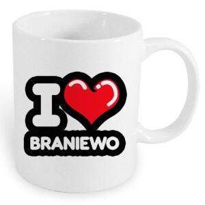 Kubek ceramiczny Kocham To Miasto Braniewo