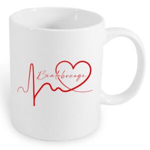 Kubek ceramiczny Linia EKG Serca Białobrzegi