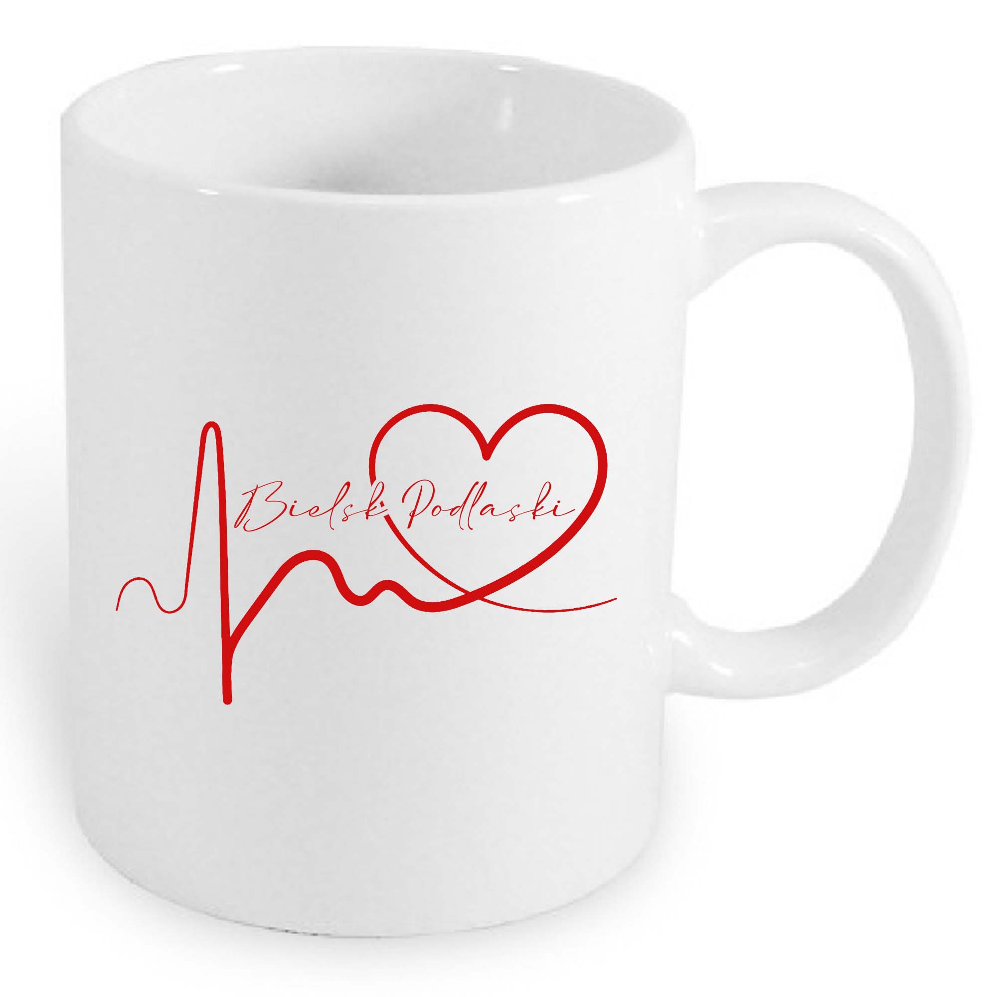 Kubek ceramiczny Linia EKG Serca Bielsk Podlaski