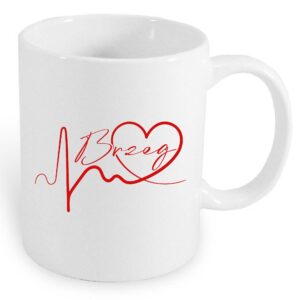 Kubek ceramiczny Linia EKG Serca Brzeg