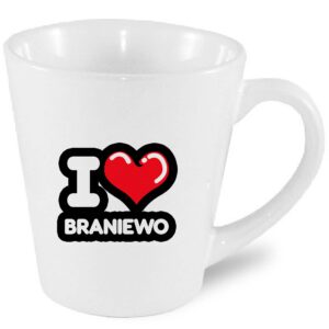 Kubek latte Kocham To Miasto Braniewo