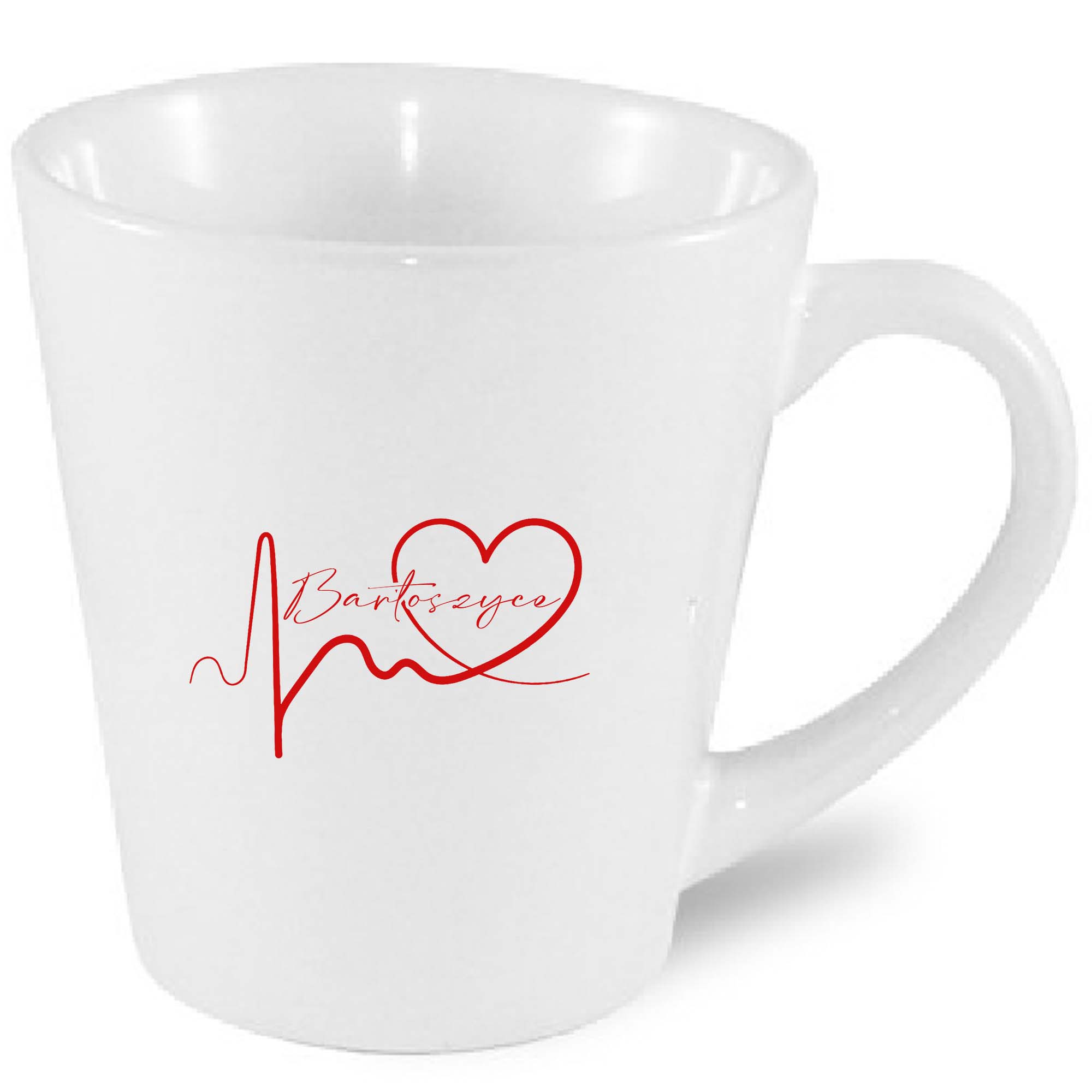 Kubek latte Linia EKG Serca Bartoszyce