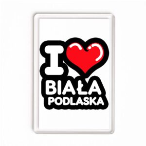 Magnes akrylowy Kocham To Miasto Biała Podlaska