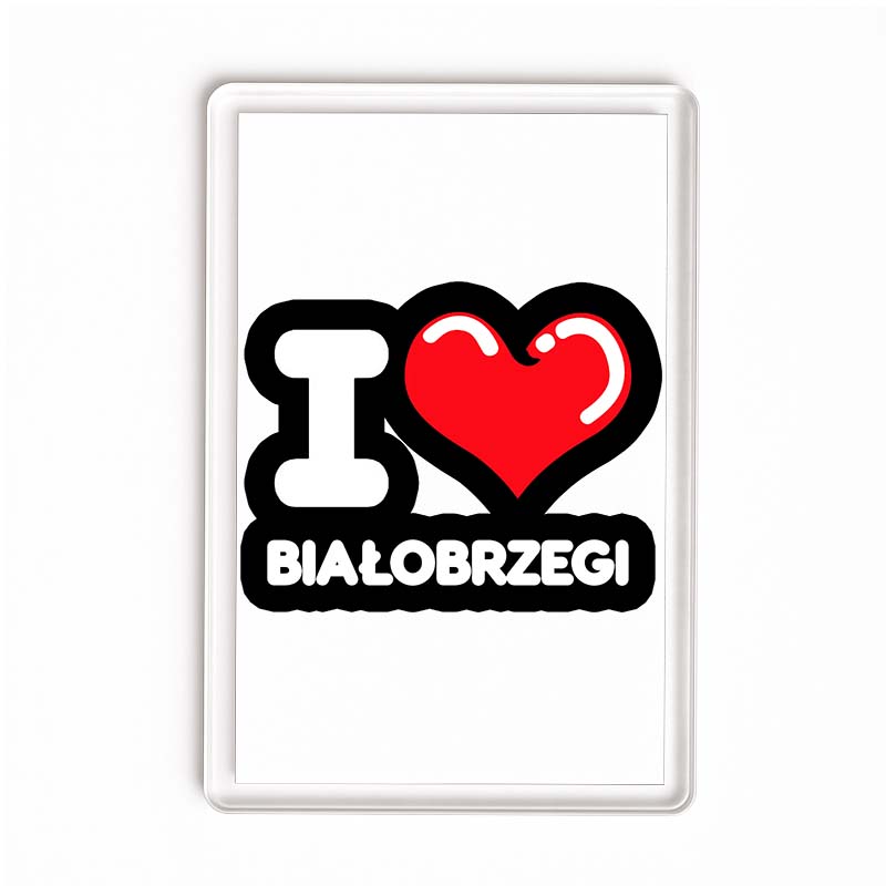 Magnes akrylowy Kocham To Miasto Białobrzegi