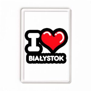 Magnes akrylowy Kocham To Miasto Białystok