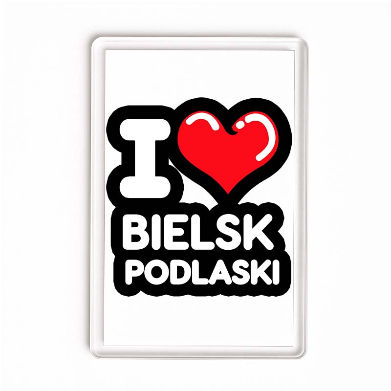 Magnes akrylowy Kocham To Miasto Bielsk Podlaski