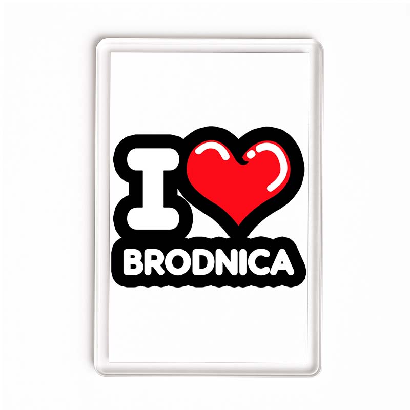 Magnes akrylowy Kocham To Miasto Brodnica