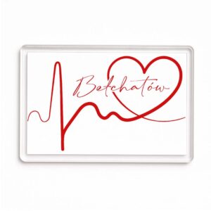 Magnes akrylowy Linia EKG Serca Bełchatów