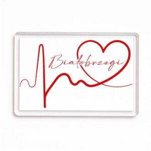 Magnes akrylowy Linia EKG Serca Białobrzegi