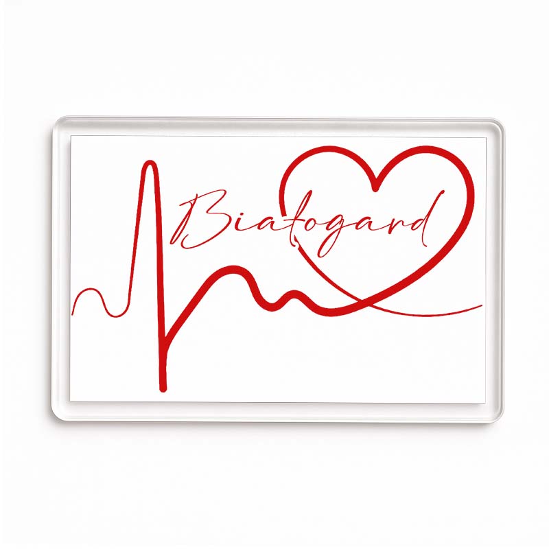 Magnes akrylowy Linia EKG Serca Białogard