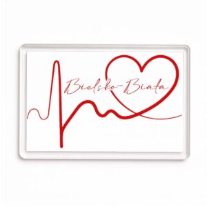 Magnes akrylowy Linia EKG Serca Bielsko Biała