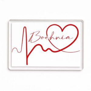 Magnes akrylowy Linia EKG Serca Bochnia