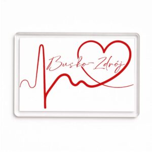 Magnes akrylowy Linia EKG Serca Busko Zdrój