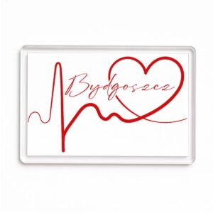 Magnes akrylowy Linia EKG Serca Bydgoszcz
