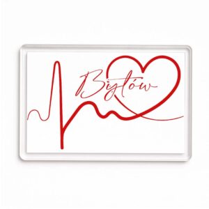 Magnes akrylowy Linia EKG Serca Bytów