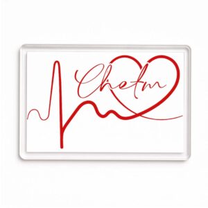 Magnes akrylowy Linia EKG Serca Chełm