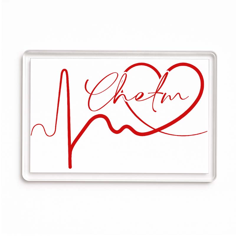 Magnes akrylowy Linia EKG Serca Chełm