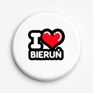 Przypinka pamiątkowa Kocham To Miasto Bieruń