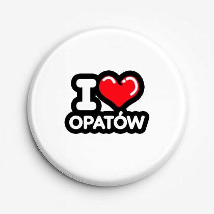 Przypinka pamiątkowa Kocham To Miasto Opatów