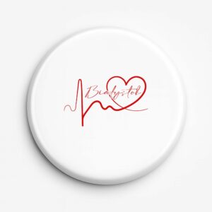 Przypinka pamiątkowa Linia EKG Serca Białystok