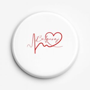 Przypinka pamiątkowa Linia EKG Serca Biłgoraj