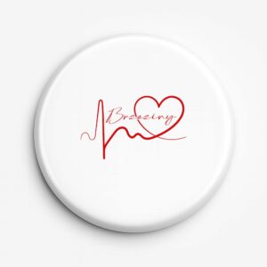 Przypinka pamiątkowa Linia EKG Serca Brzeziny