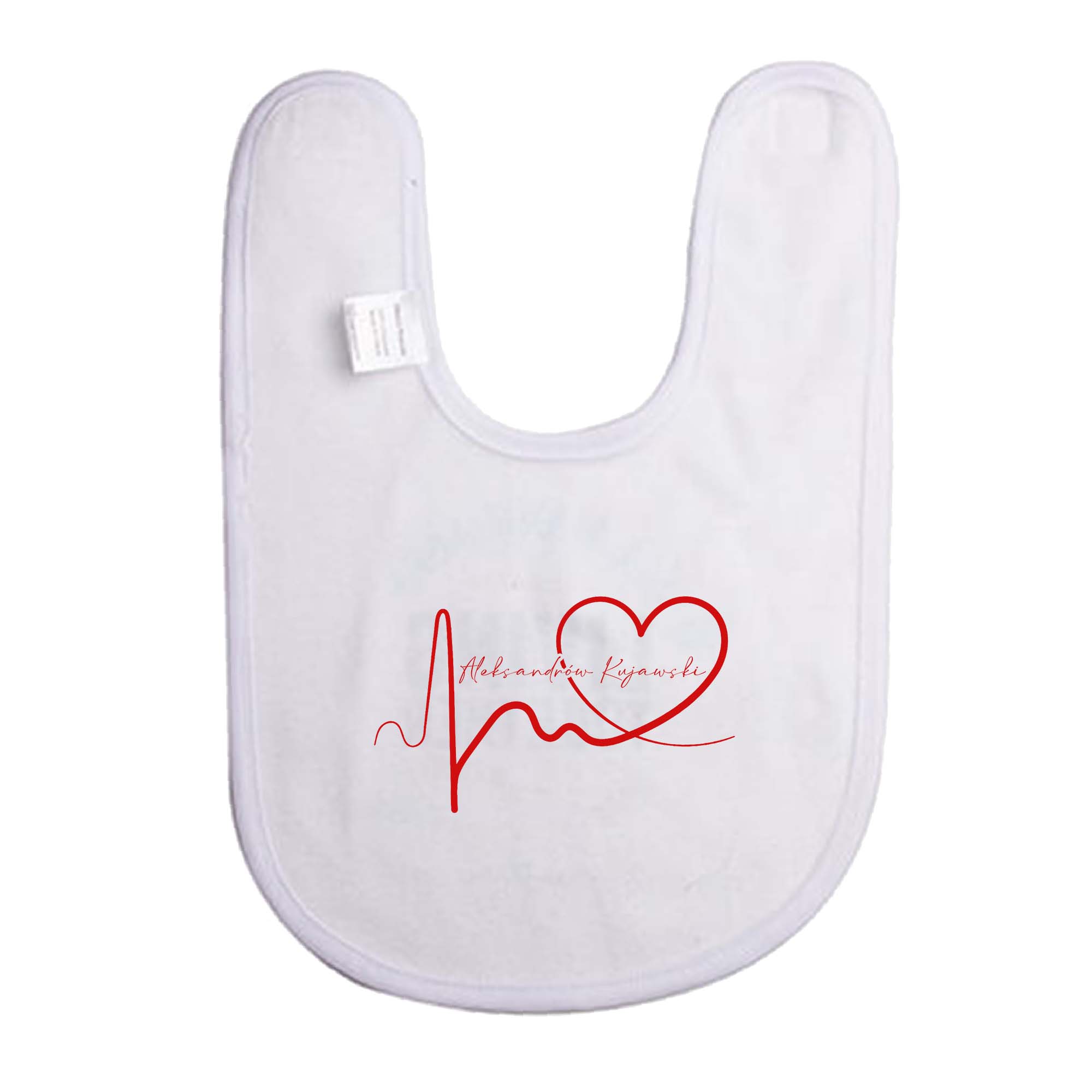 Śliniak dziecięcy Linia EKG Serca Aleksandrów Kujawski