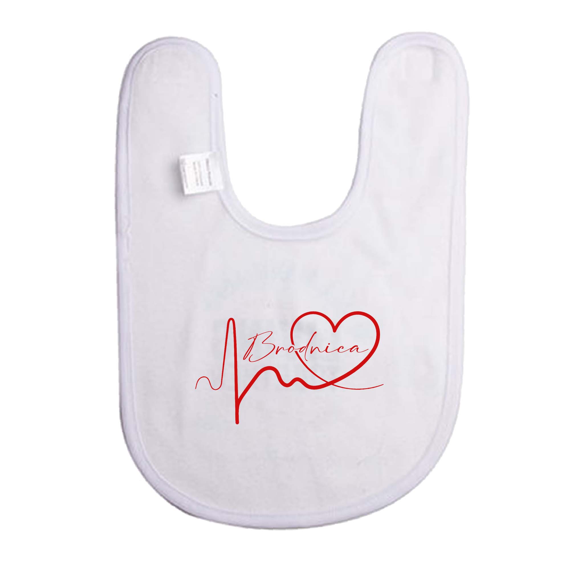 Śliniak dziecięcy Linia EKG Serca Brodnica