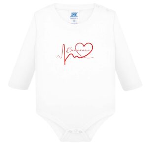 Śpioszki dziecięce Linia EKG Serca Braniewo