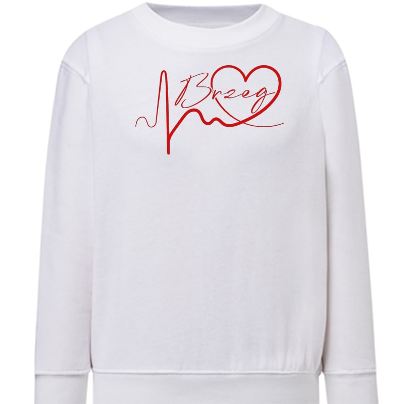 Bluza dziecięca Linia EKG Serca Brzeg
