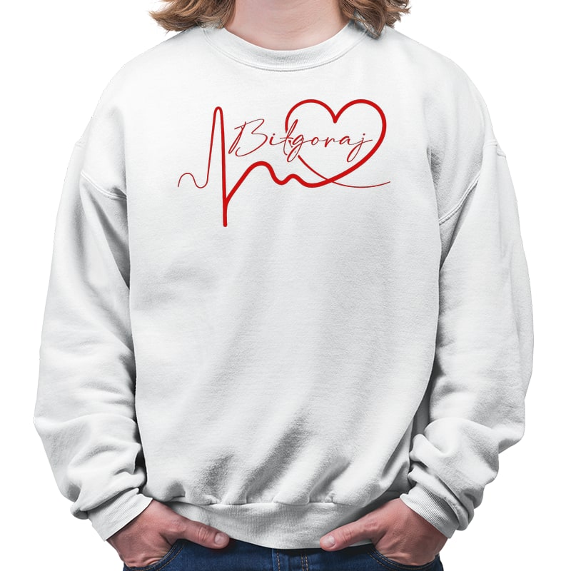 Bluza unisex Linia EKG Serca Biłgoraj