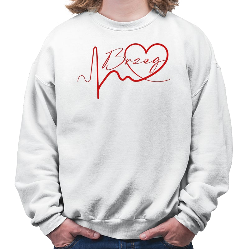 Bluza unisex Linia EKG Serca Brzeg