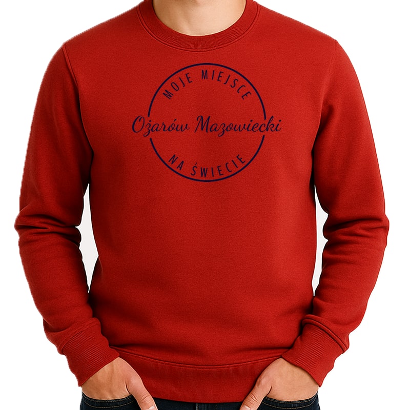 Bluza unisex Moje miejsce na świecie Ożarów Mazowiecki - obrazek 3