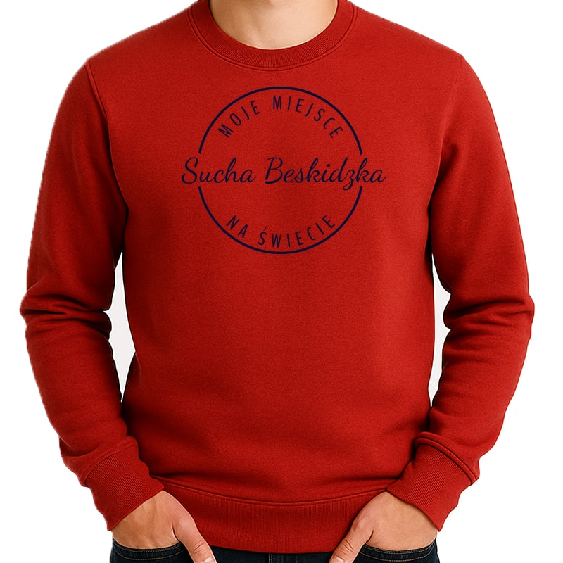 Bluza unisex Moje miejsce na świecie Sucha Beskidzka - obrazek 3