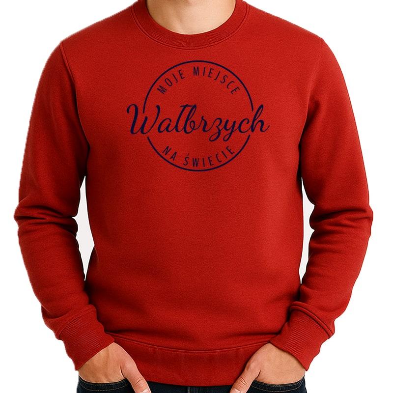 Bluza unisex Moje miejsce na świecie Wałbrzych - obrazek 3