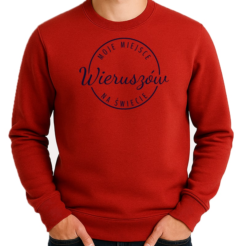 Bluza unisex Moje miejsce na świecie Wieruszów - obrazek 3