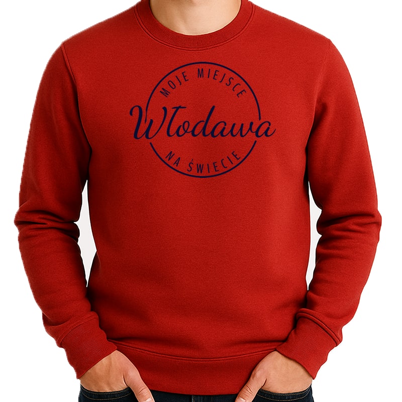 Bluza unisex Moje miejsce na świecie Włodawa - obrazek 3
