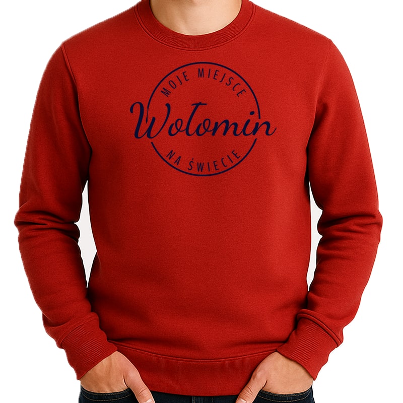 Bluza unisex Moje miejsce na świecie Wołomin - obrazek 3