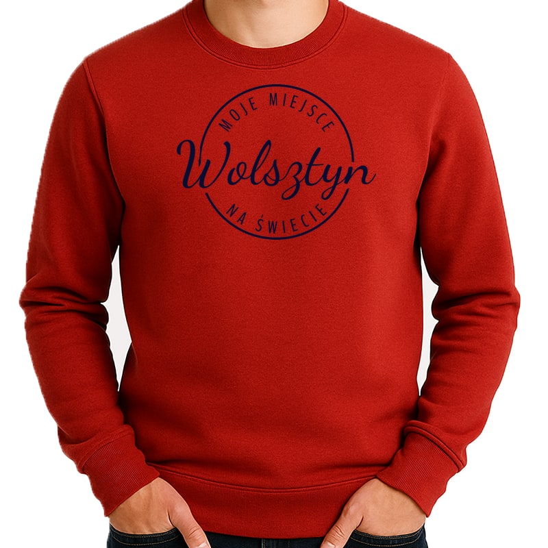Bluza unisex Moje miejsce na świecie Wolsztyn - obrazek 3