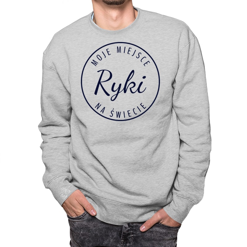 Bluza unisex Moje miejsce na świecie Ryki - obrazek 5