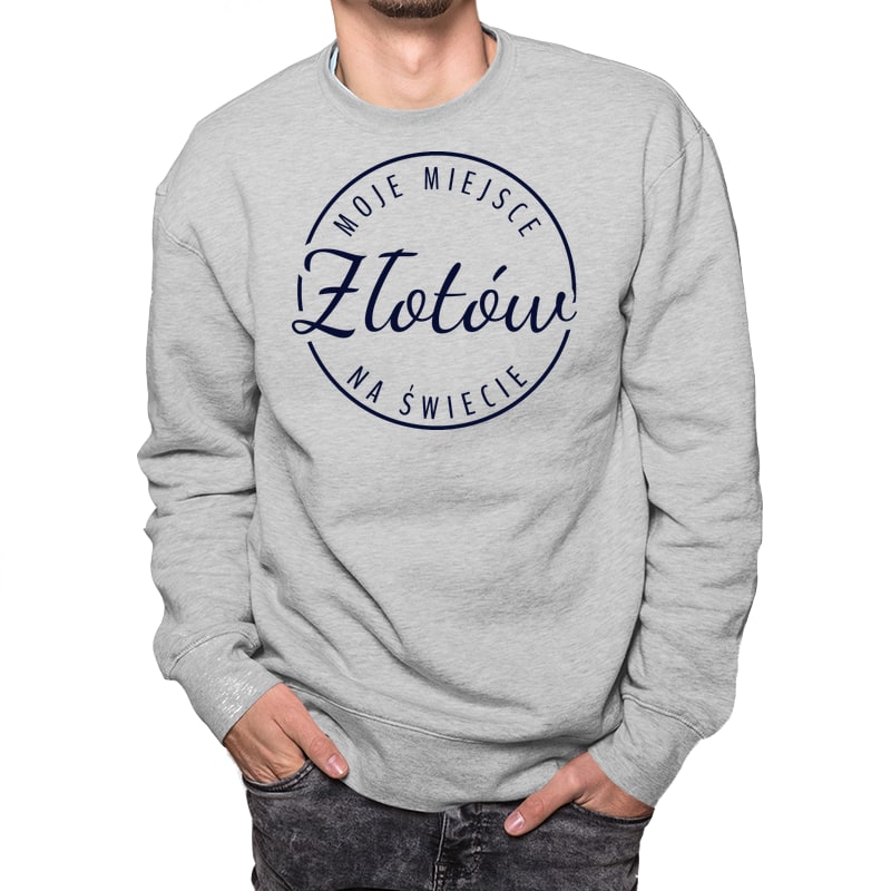 Bluza unisex Moje miejsce na świecie Złotów - obrazek 5