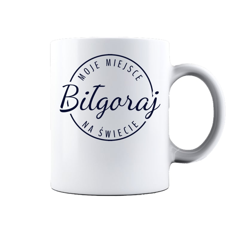 Kubek ceramiczny Moje miejsce na świecie Biłgoraj