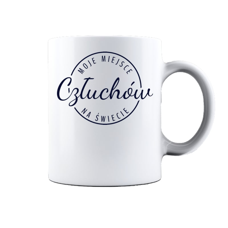 Kubek ceramiczny Moje miejsce na świecie Człuchów