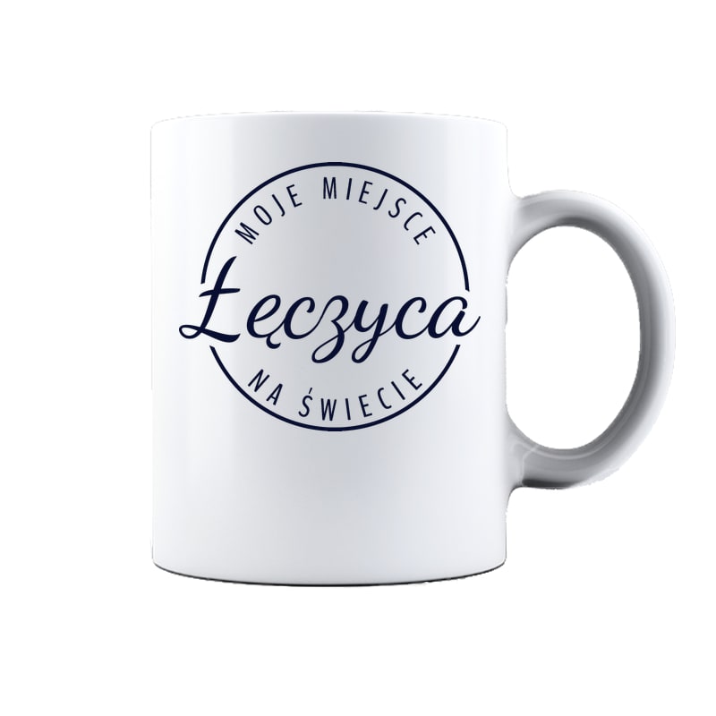 Kubek ceramiczny Moje miejsce na świecie Łęczyca