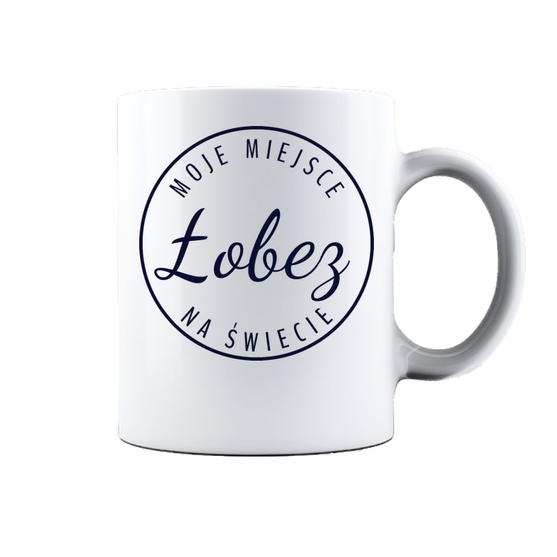 Kubek ceramiczny Moje miejsce na świecie Łobez