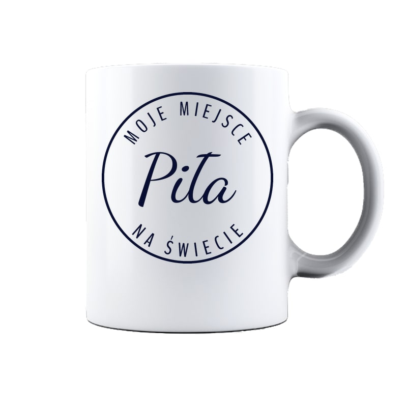 Kubek ceramiczny Moje miejsce na świecie Piła