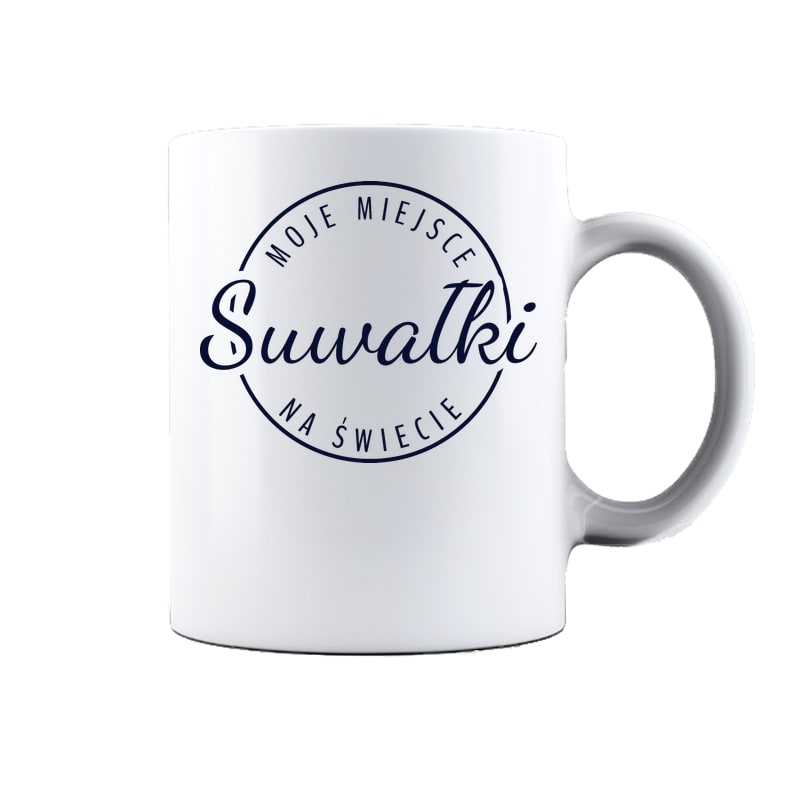 Kubek ceramiczny Moje miejsce na świecie Suwałki