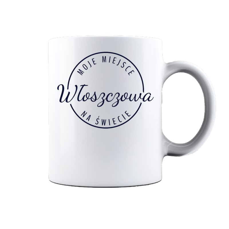 Kubek ceramiczny Moje miejsce na świecie Włoszczowa