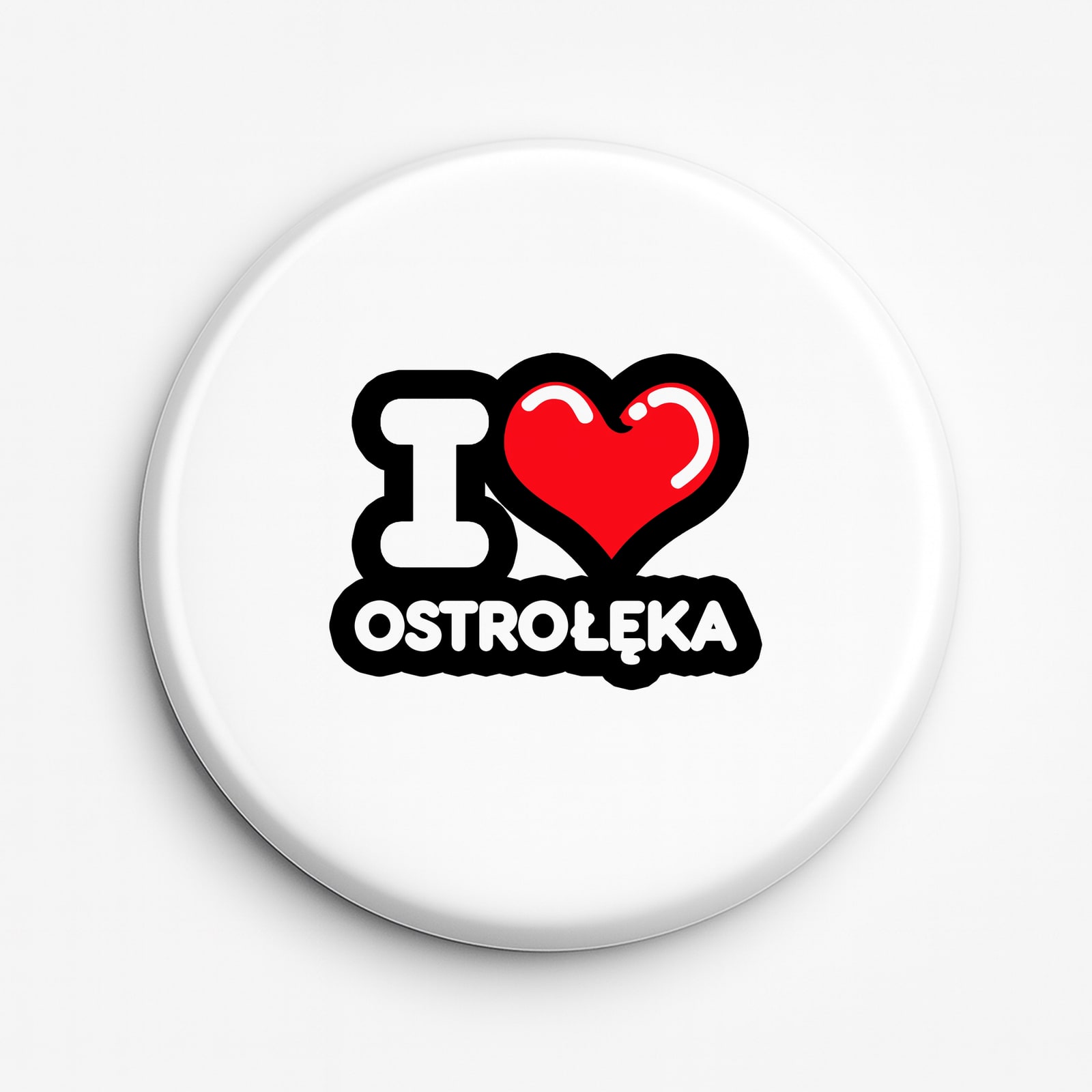 Przypinka Kocham To Miasto Ostrołęka