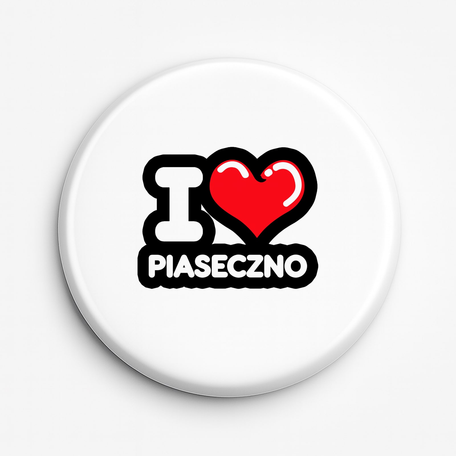 Przypinka Kocham To Miasto Piaseczno